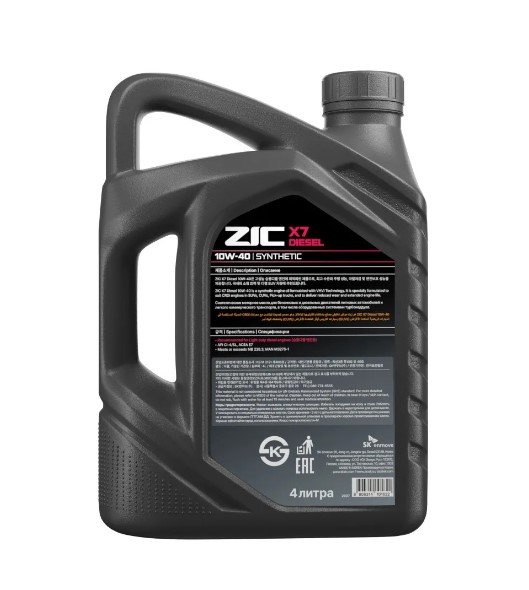Масло моторное ZIC X7 Diesel 10W-40 синтетическое 4 л
